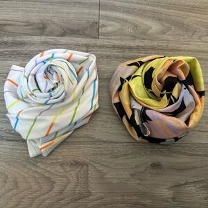 BP Nordstrom Square Colorful Floral & Stripped Neck & Head Scarves, NWOT